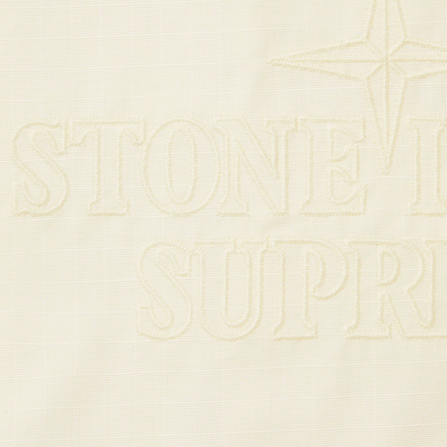 Details on Supreme Stone Island Reactive Ice Camo Ripstop Jacket Tan from spring summer 2022 (Price is $748)