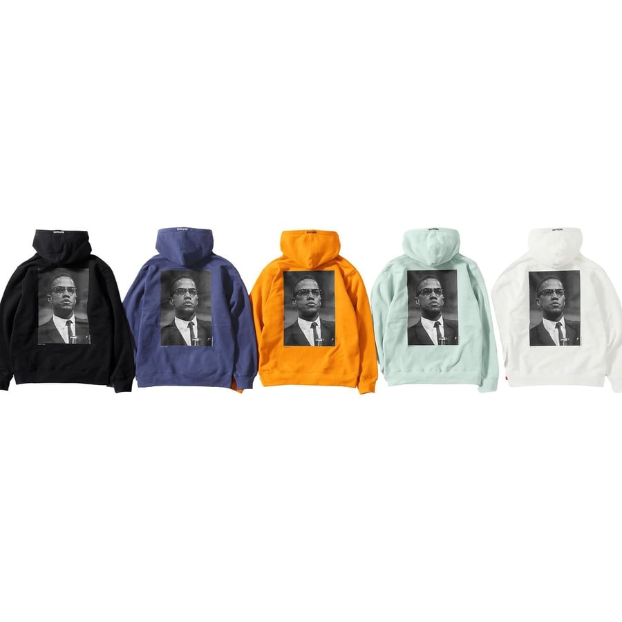 Details on Malcolm X Hooded Sweatshirt from spring summer 2022 (Price is $168)