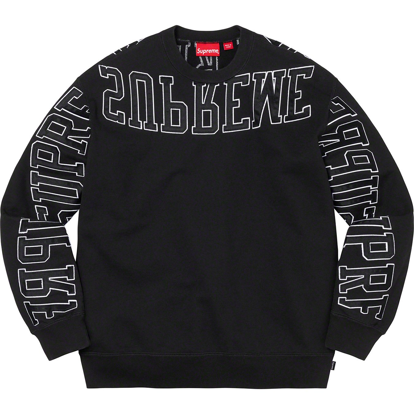 Supreme Multi Arc Crewneck BlackSupreme Multi Arc Crewneck Black - OFour