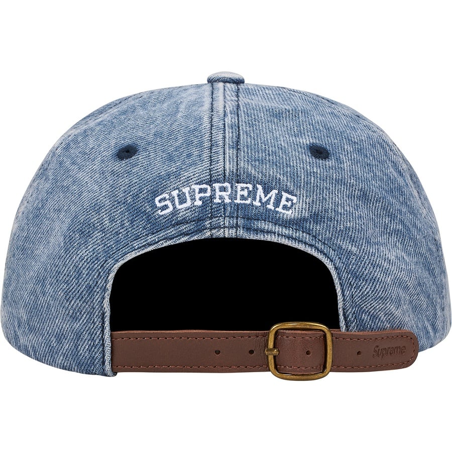 Details on Supreme Burberry Denim 6-Panel Washed Blue from spring summer
                                                    2022 (Price is $88)