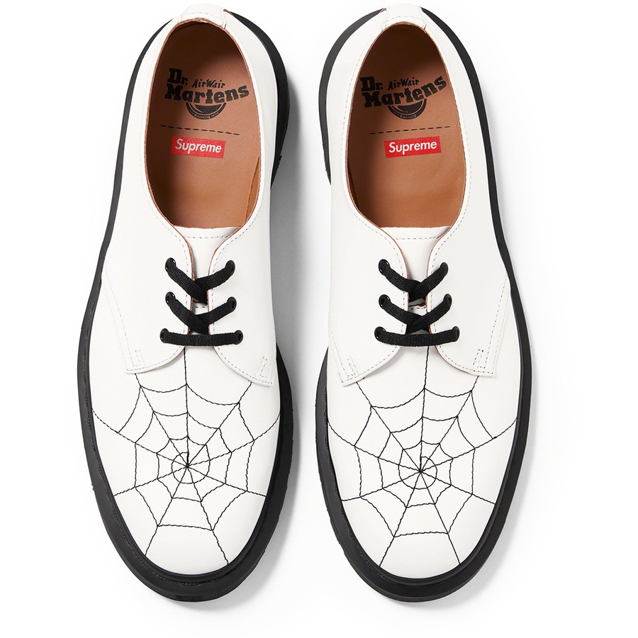 Details on Supreme Dr. Martens Spiderweb 3-Eye Shoe White from spring summer
                                                    2022 (Price is $178)