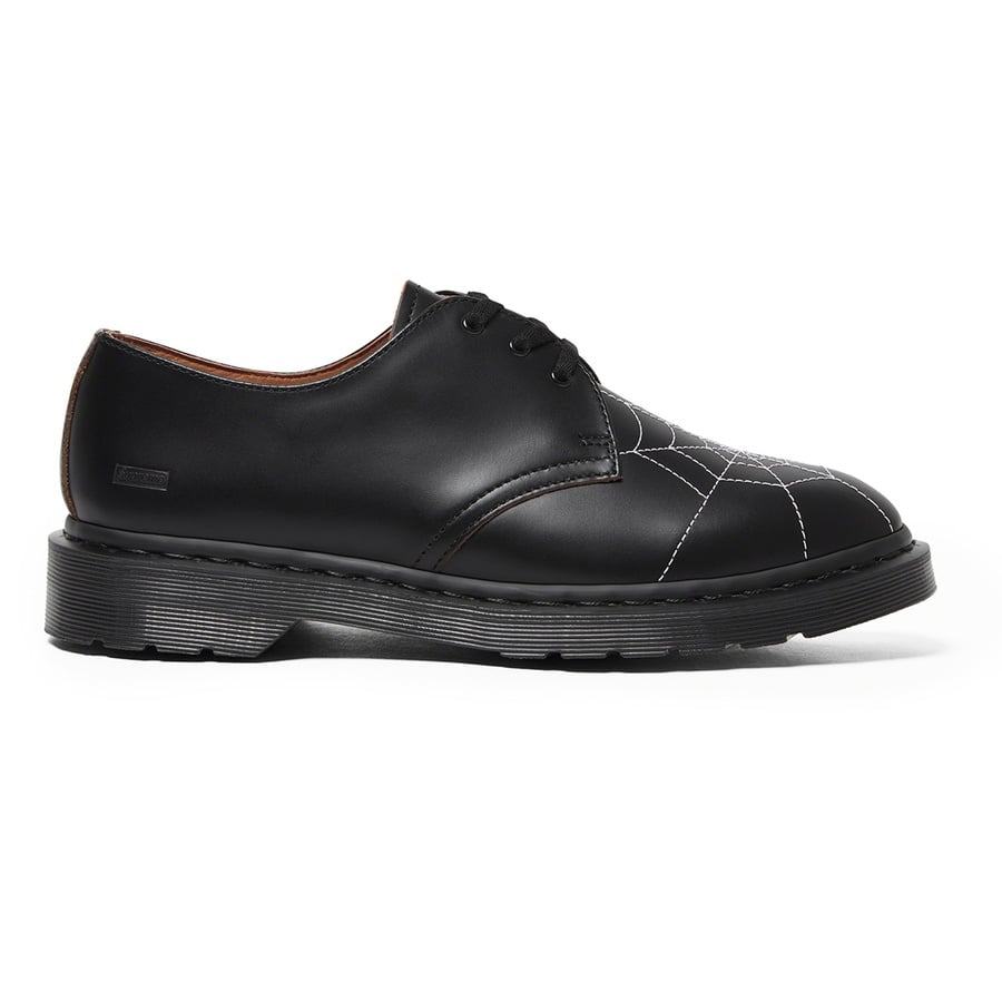 Details on Supreme Dr. Martens Spiderweb 3-Eye Shoe Black from spring summer
                                                    2022 (Price is $178)