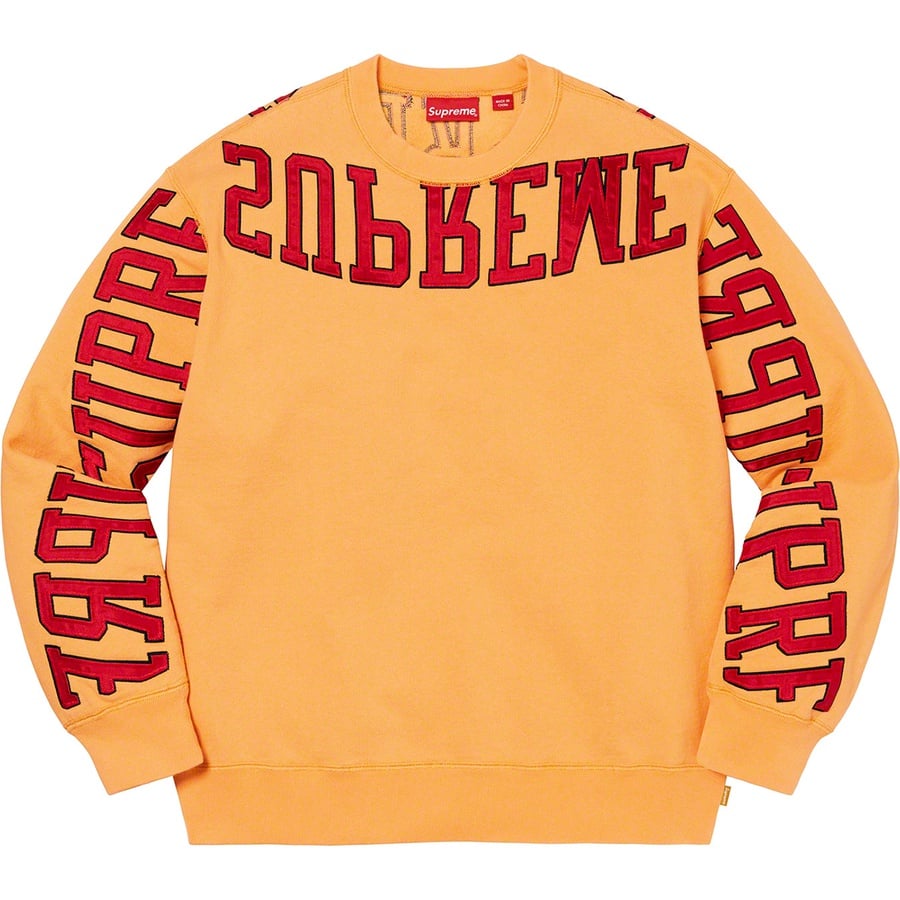 Details on Multi Arc Crewneck Dusty Gold from spring summer 2022 (Price is $158)