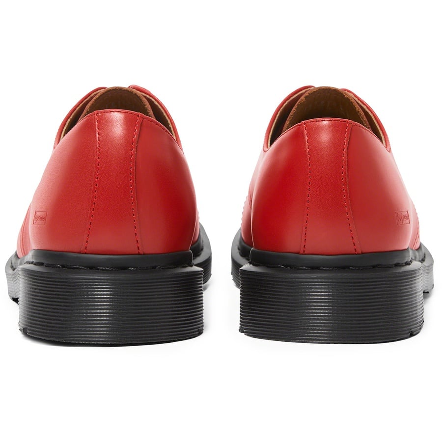 Details on Supreme Dr. Martens Spiderweb 3-Eye Shoe Red from spring summer
                                                    2022 (Price is $178)