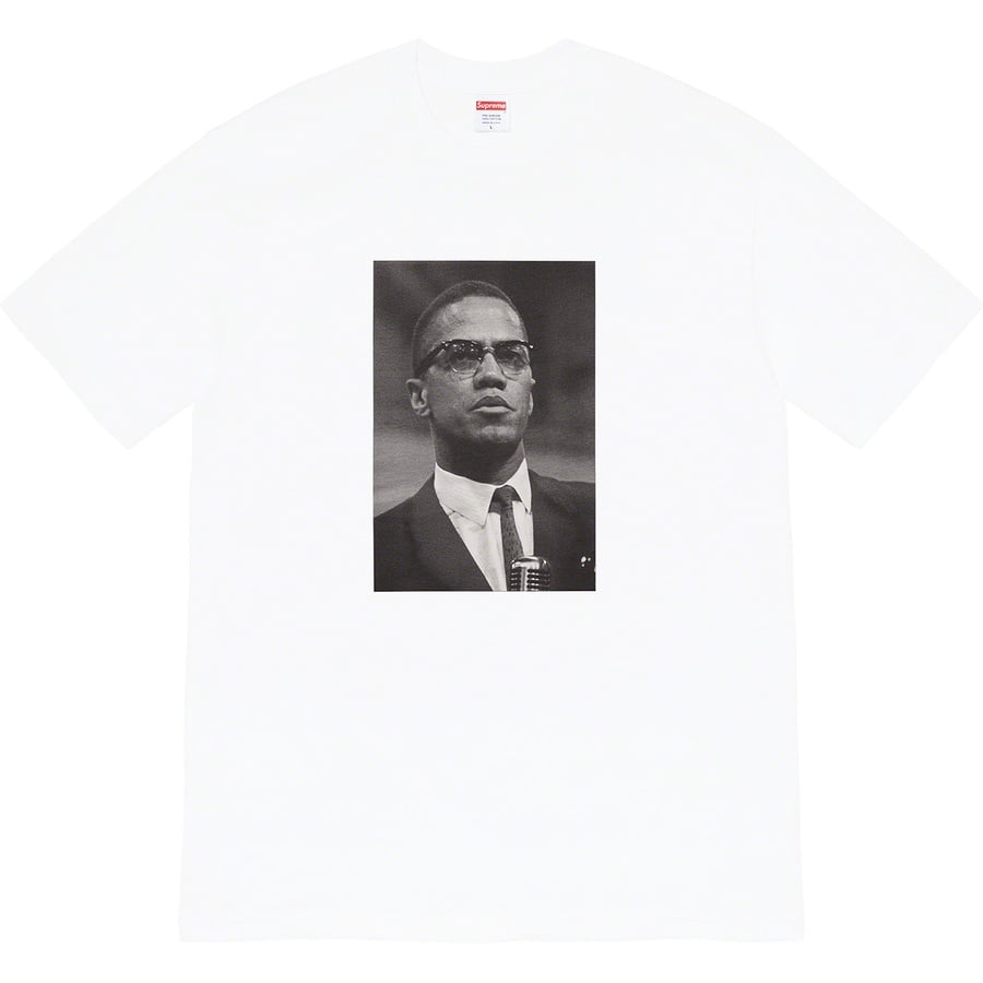 Details on Malcolm X Tee White from spring summer
                                                    2022 (Price is $48)