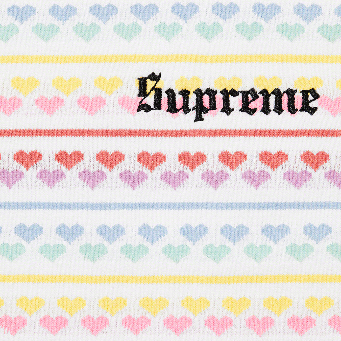 Hearts Jacquard S S Top - spring summer 2022 - Supreme