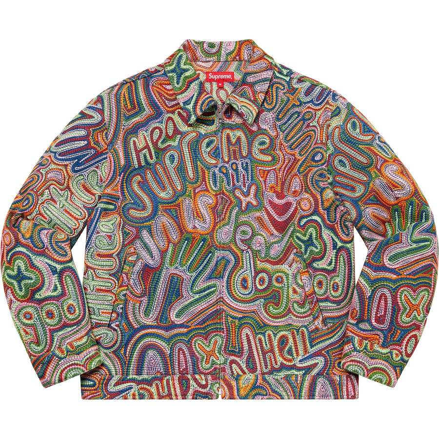 Details on Chainstitch Denim Jacket Multicolor from spring summer
                                                    2022 (Price is $398)