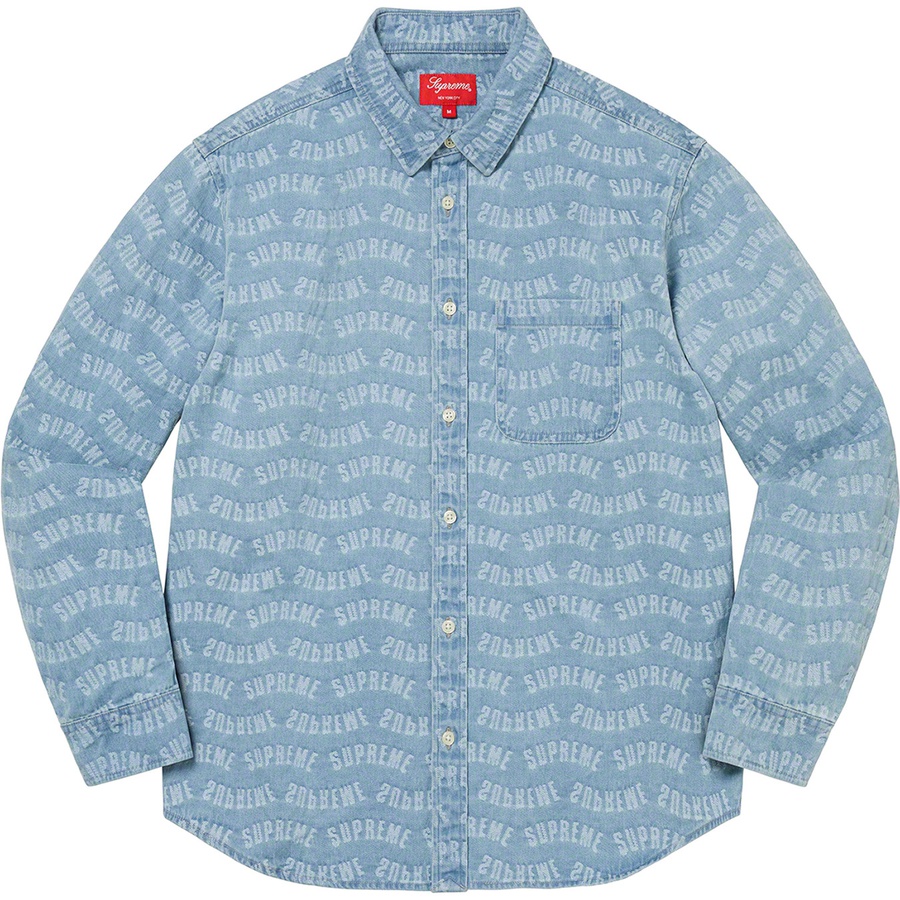 Details on Arc Jacquard Denim Shirt Blue from spring summer
                                                    2022 (Price is $148)