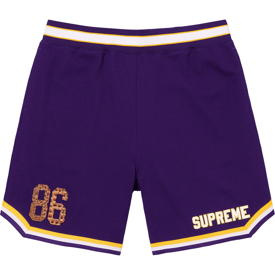 Details on Faux Croc Basketball Short Purple from spring summer 2022 (Price is $110)