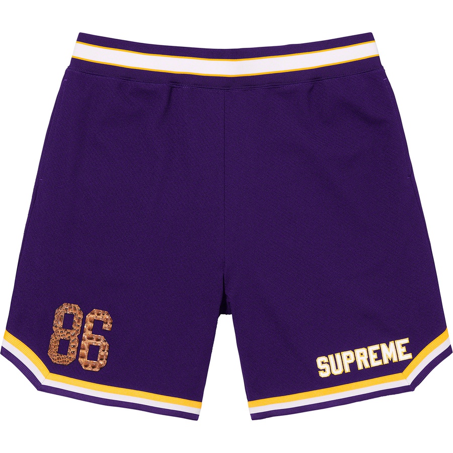 Details on Faux Croc Basketball Short Purple from spring summer
                                                    2022 (Price is $110)