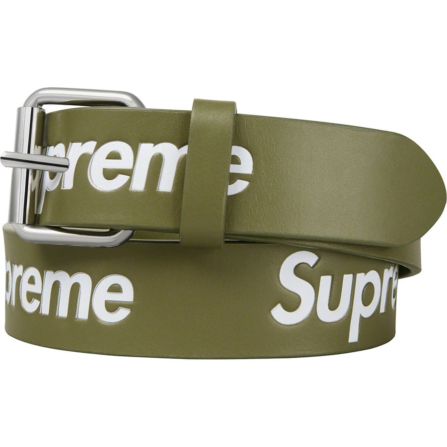 Supreme Repeat Leather Belt ベルト 黄色