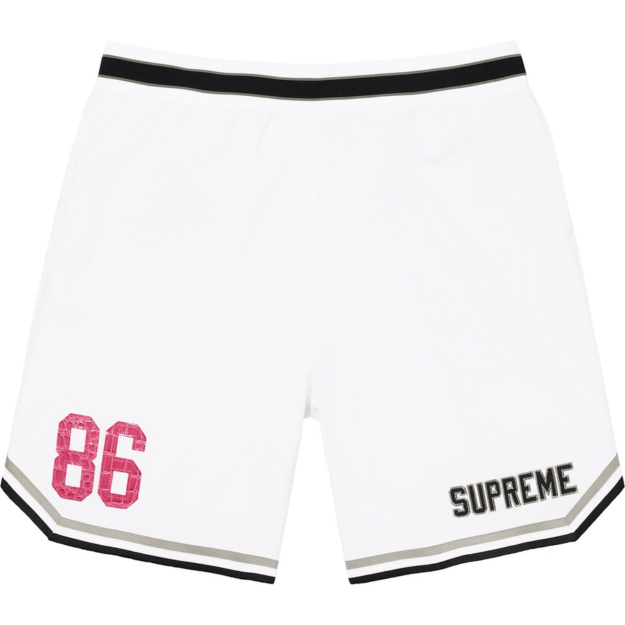 Details on Faux Croc Basketball Short White from spring summer
                                                    2022 (Price is $110)