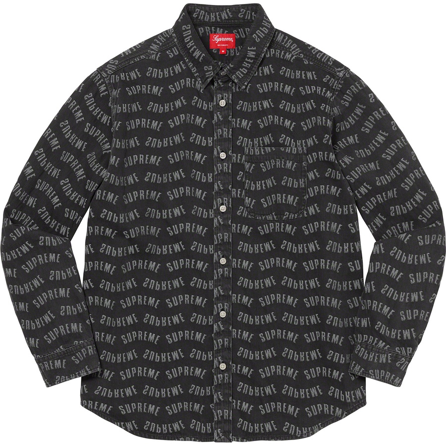 Details on Arc Jacquard Denim Shirt Black from spring summer 2022 (Price is $148)