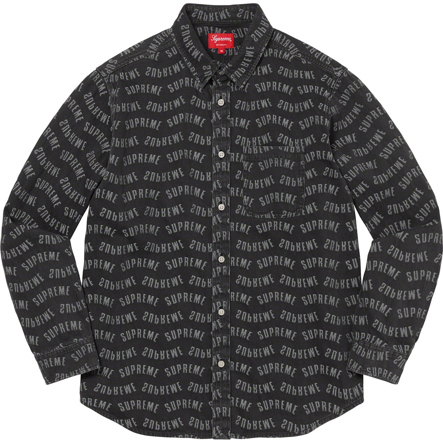 Details on Arc Jacquard Denim Shirt Black from spring summer
                                                    2022 (Price is $148)