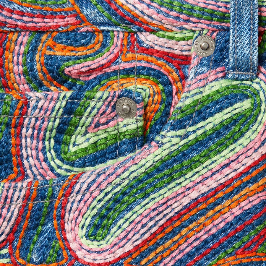 Details on Chainstitch Regular Jean Multicolor from spring summer 2022 (Price is $398)