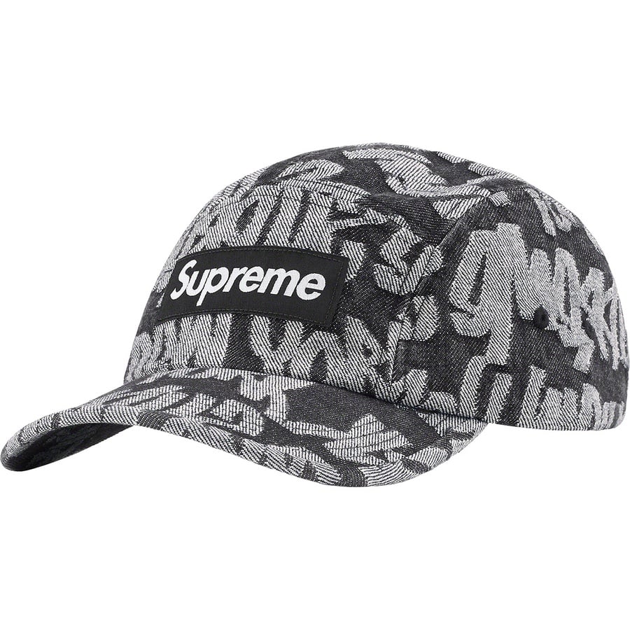 Details on Fat Tip Jacquard Denim Camp Cap Black from spring summer
                                                    2022 (Price is $48)