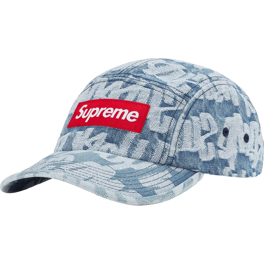 Details on Fat Tip Jacquard Denim Camp Cap Blue from spring summer 2022 (Price is $48)