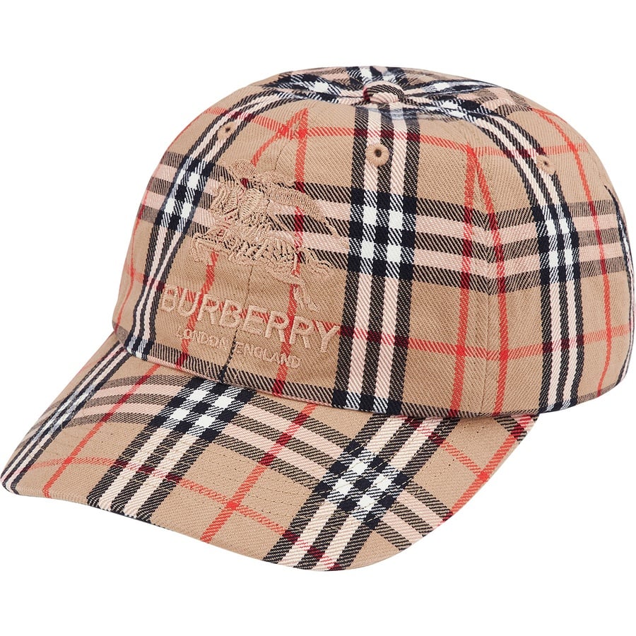 Details on Supreme Burberry Denim 6-Panel Beige from spring summer
                                                    2022 (Price is $88)