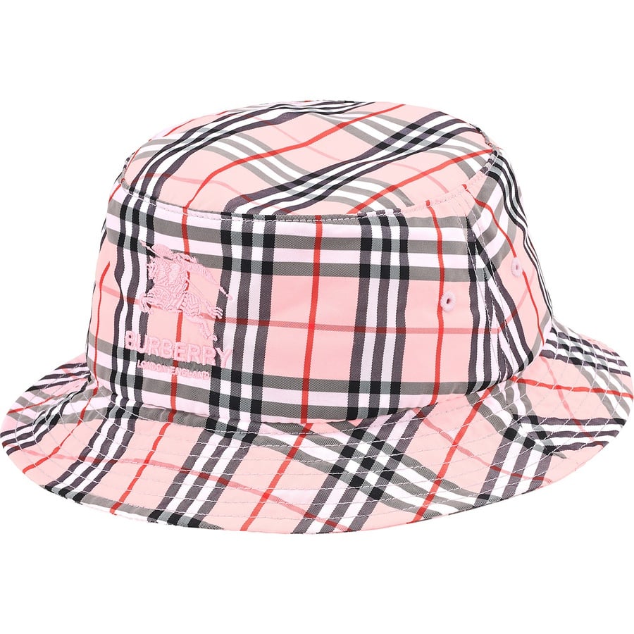 Details on Supreme Burberry Crusher Pink from spring summer 2022 (Price is $98)