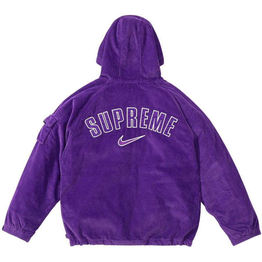 Details on Supreme Nike Arc Corduroy Hooded Jacket  from spring summer
                                                    2022 (Price is $198)