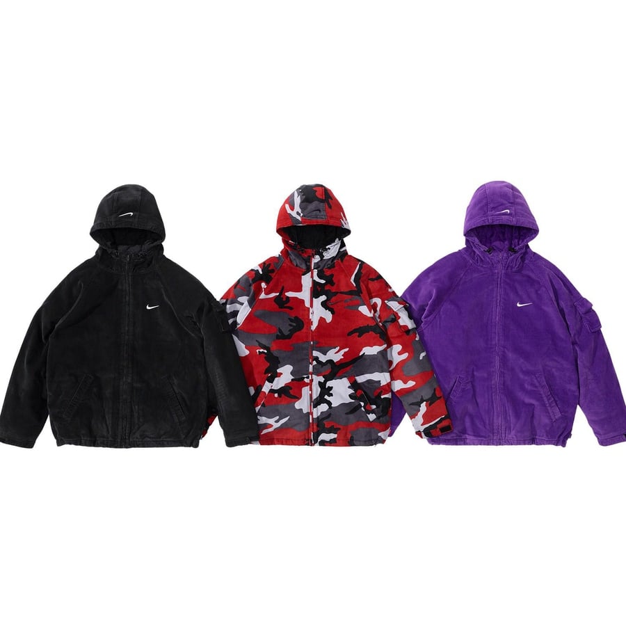 Details on Supreme Nike Arc Corduroy Hooded Jacket  from spring summer
                                                    2022 (Price is $198)