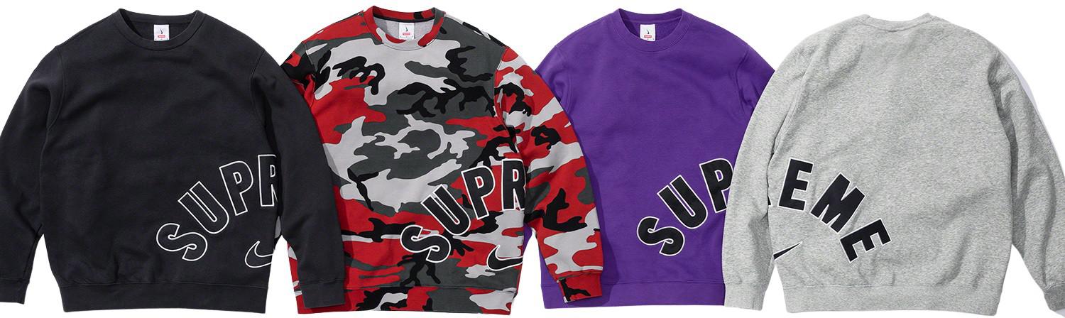 Supreme Nike Arc Crewneck Sweatshirt Size Large Red Camo SS22 Supreme New  York