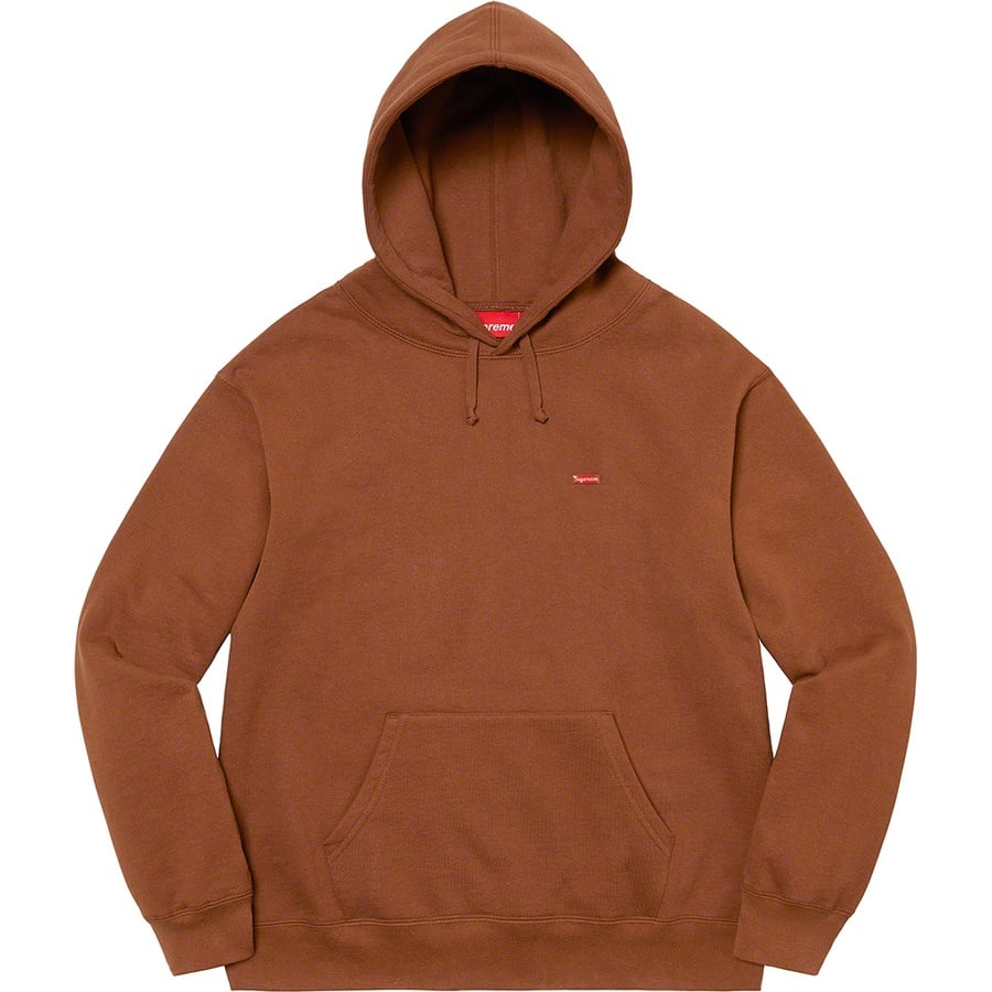 Details on Enamel Small Box Hooded Sweatshirt Brown from spring summer
                                                    2022 (Price is $148)