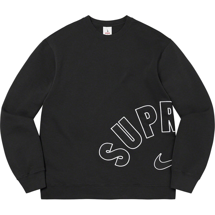 Details on Supreme Nike Arc Crewneck Black from spring summer
                                                    2022 (Price is $138)