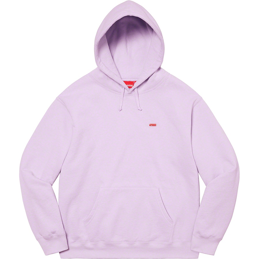 Details on Enamel Small Box Hooded Sweatshirt Lavender from spring summer 2022 (Price is $148)