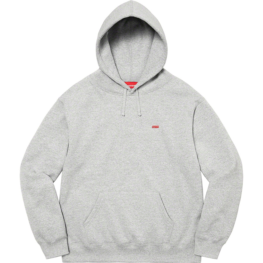 Details on Enamel Small Box Hooded Sweatshirt Heather Grey from spring summer 2022 (Price is $148)