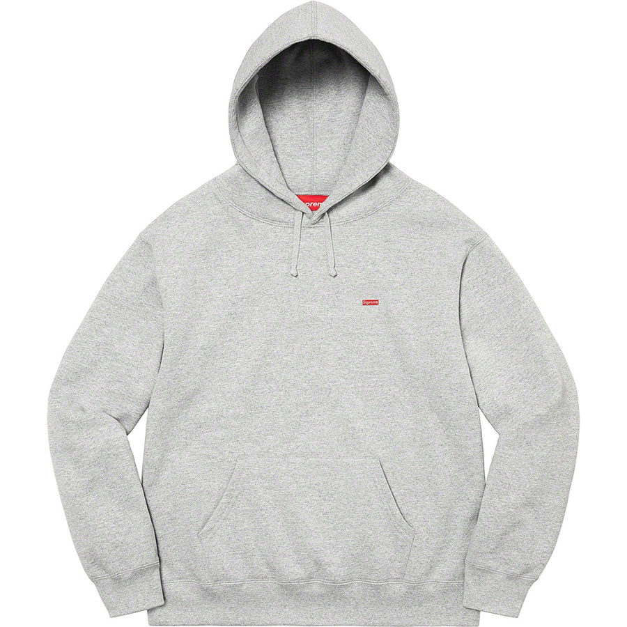 Details on Enamel Small Box Hooded Sweatshirt Heather Grey from spring summer
                                                    2022 (Price is $148)