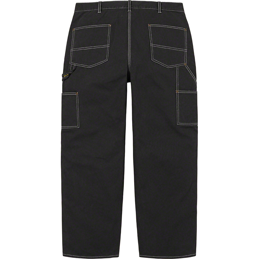 Details on Double Knee Canvas Painter Pant Black from spring summer
                                                    2022 (Price is $158)