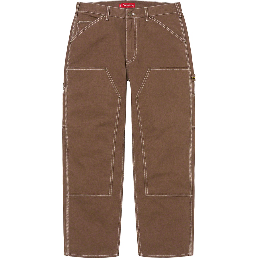 Details on Double Knee Canvas Painter Pant Brown from spring summer 2022 (Price is $158)