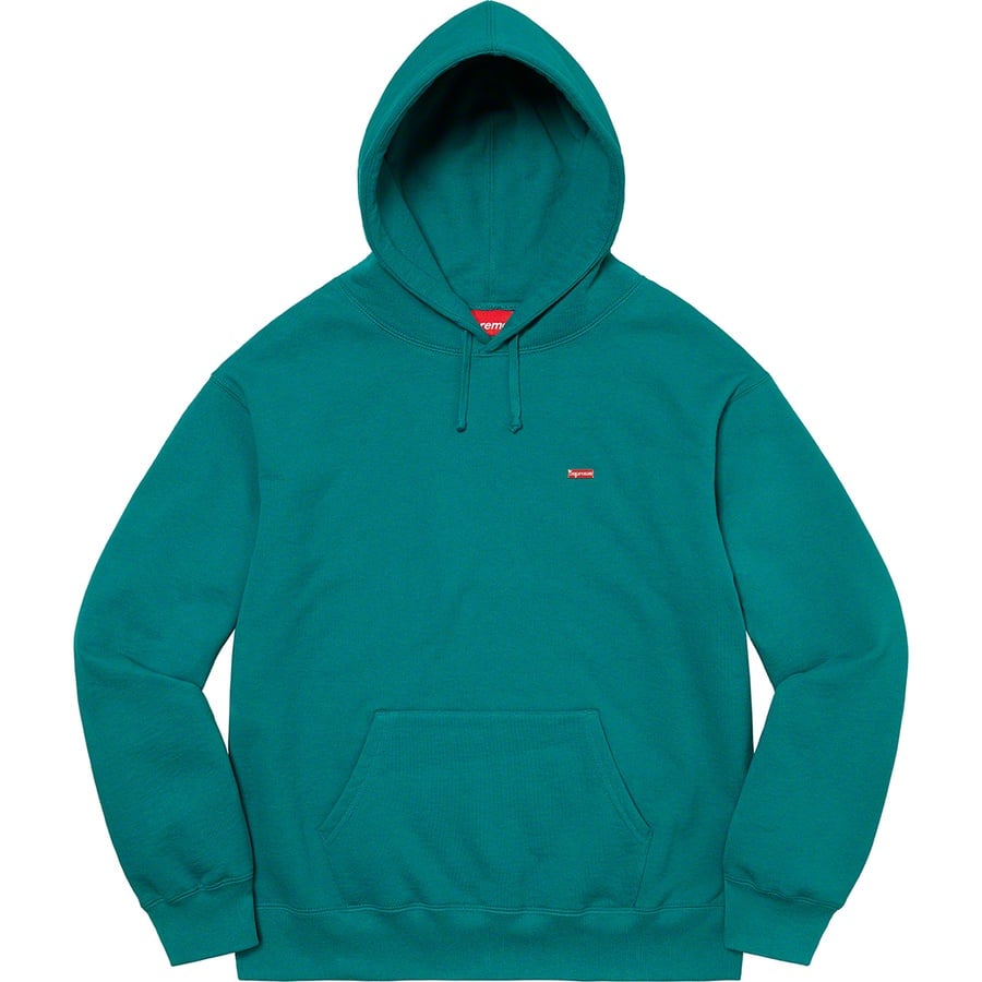 Details on Enamel Small Box Hooded Sweatshirt Dark Teal from spring summer
                                                    2022 (Price is $148)