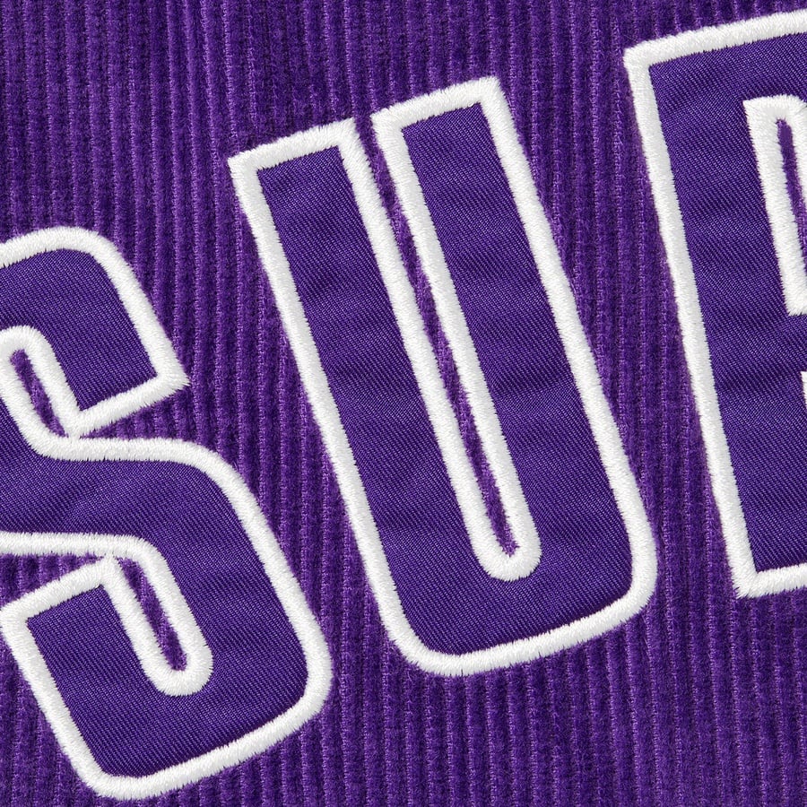 Details on Supreme Nike Arc Corduroy Hooded Jacket Purple from spring summer
                                                    2022 (Price is $198)
