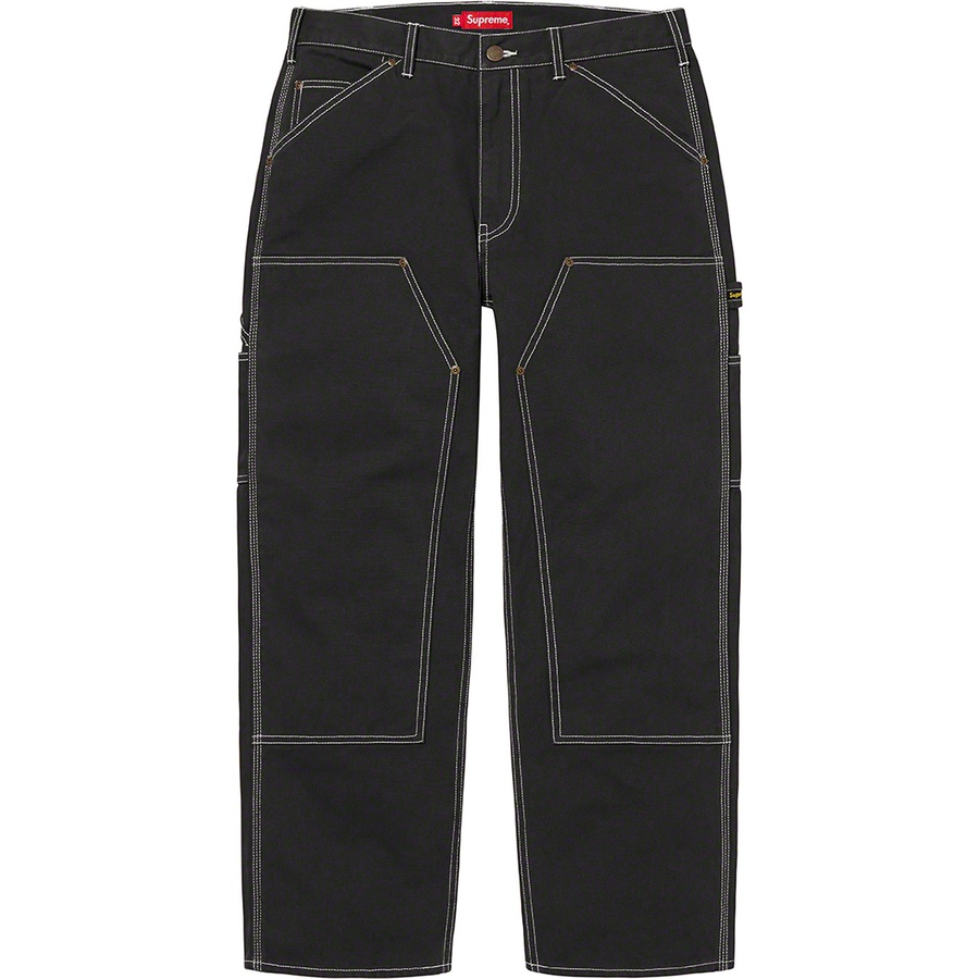 Details on Double Knee Canvas Painter Pant Black from spring summer 2022 (Price is $158)