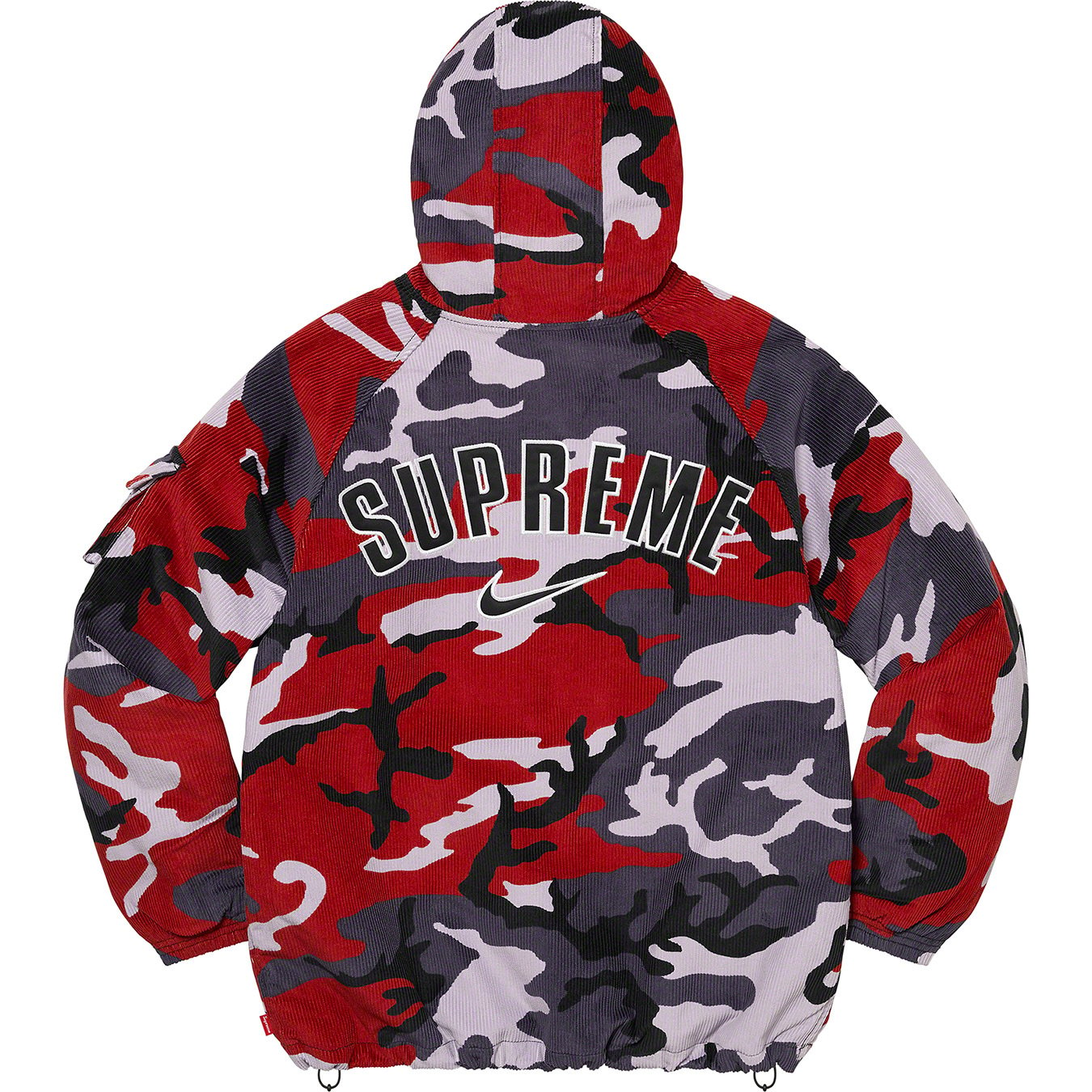 Supreme Nike Arc Corduroy Hooded Jacket 3colors Black Purple Red Camo Size  S-XXL