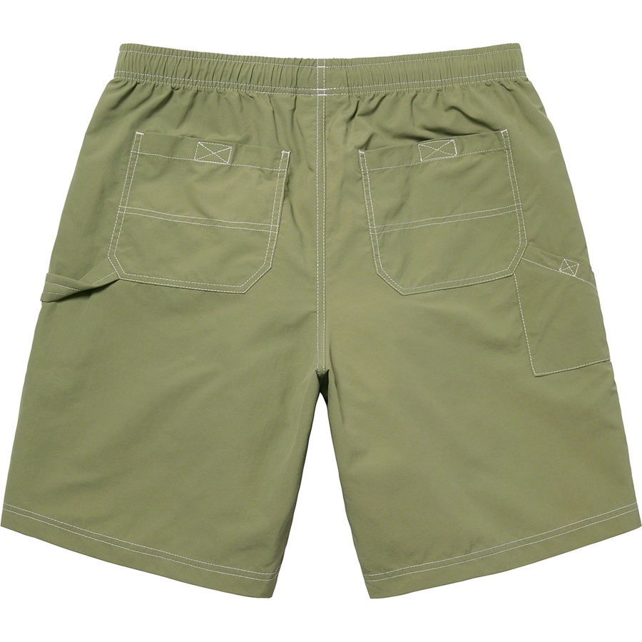 Details on Nylon Painter Short Olive from spring summer 2022 (Price is $110)