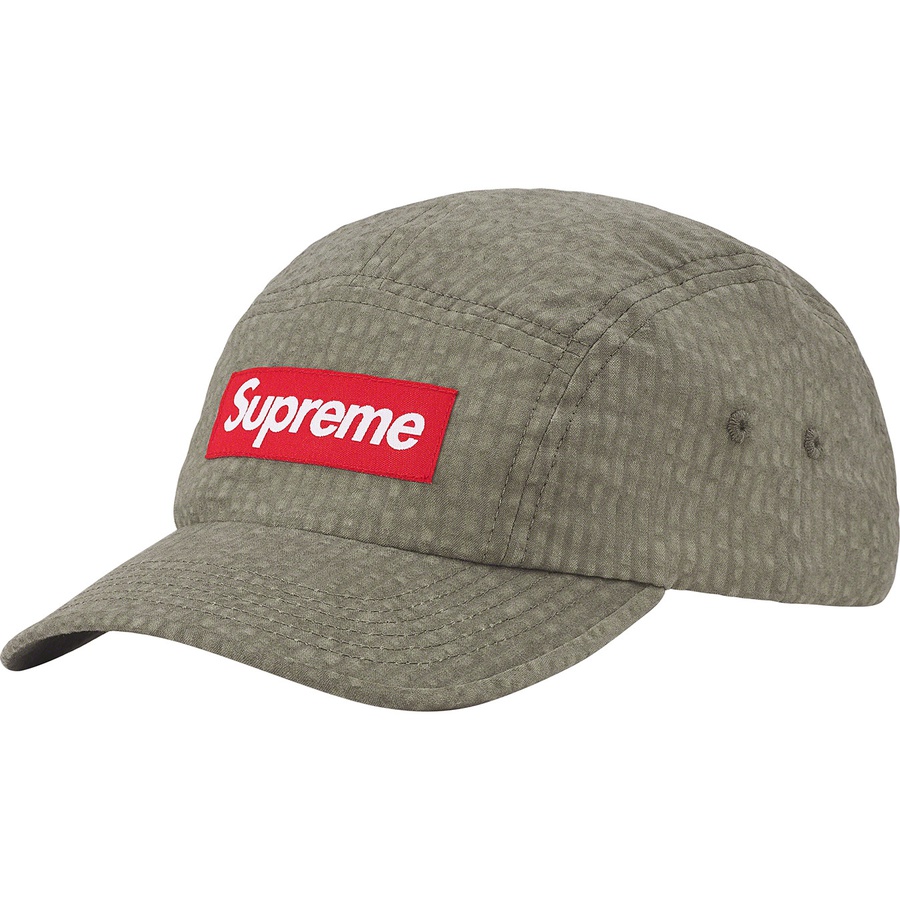 Details on Washed Seersucker Camp Cap Taupe from spring summer
                                                    2022 (Price is $48)