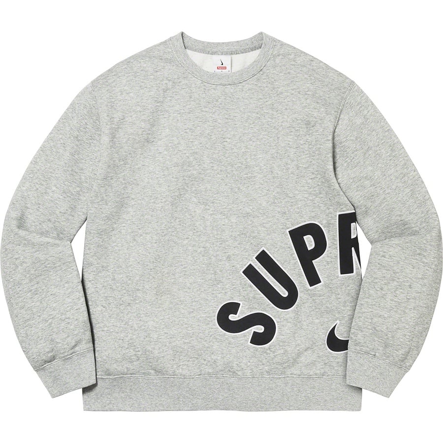 Details on Supreme Nike Arc Crewneck Heather Grey from spring summer
                                                    2022 (Price is $138)