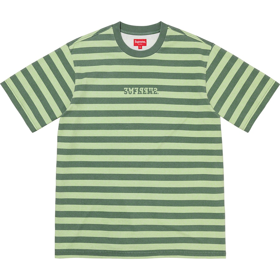 Details on Reverse Stripe S S Top Green from spring summer 2022 (Price is $78)