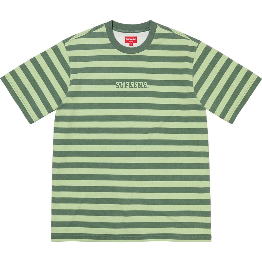 Details on Reverse Stripe S S Top Green from spring summer
                                                    2022 (Price is $78)