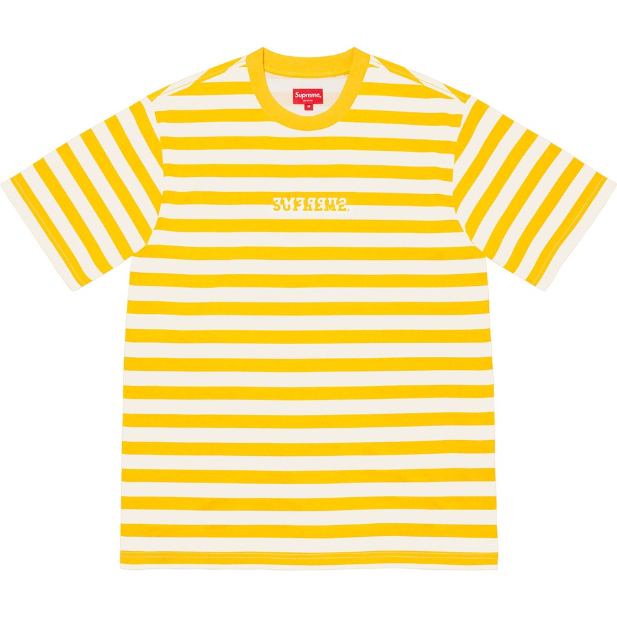 Details on Reverse Stripe S S Top Yellow from spring summer
                                                    2022 (Price is $78)