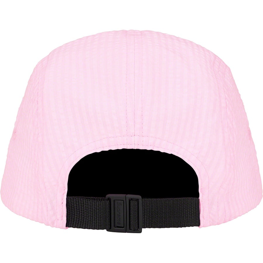 Details on Washed Seersucker Camp Cap Light Pink from spring summer
                                                    2022 (Price is $48)