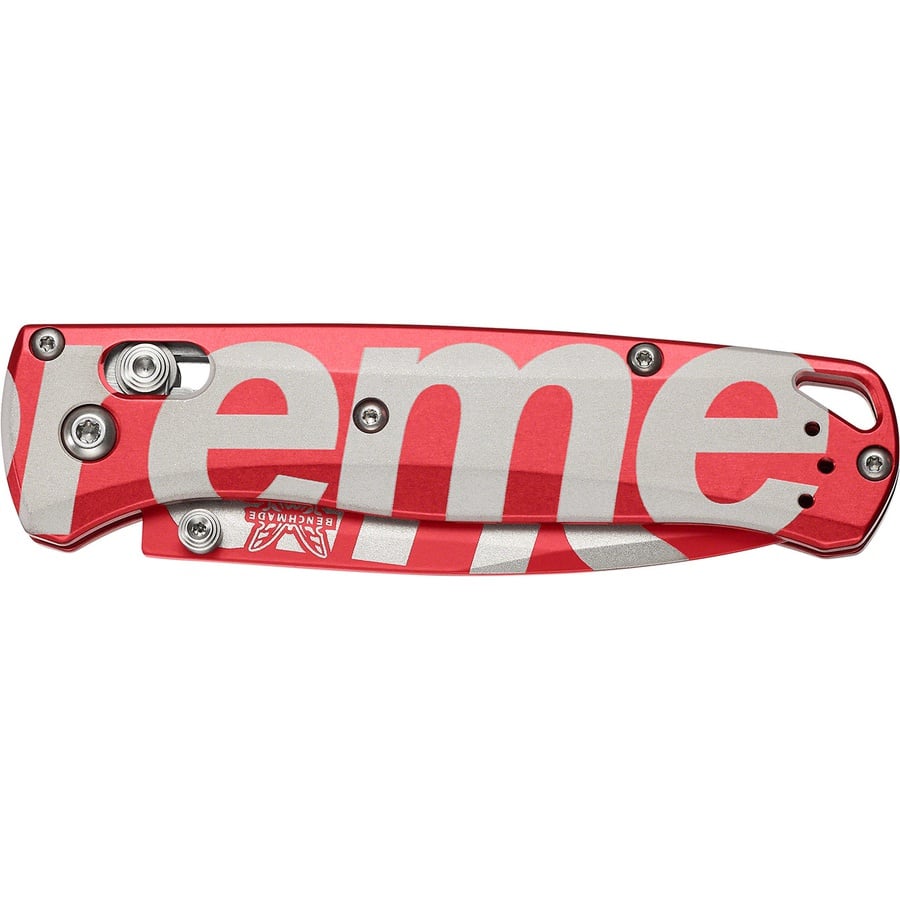 Details on Supreme Benchmade Bugout Knife Red from spring summer
                                                    2022 (Price is $298)