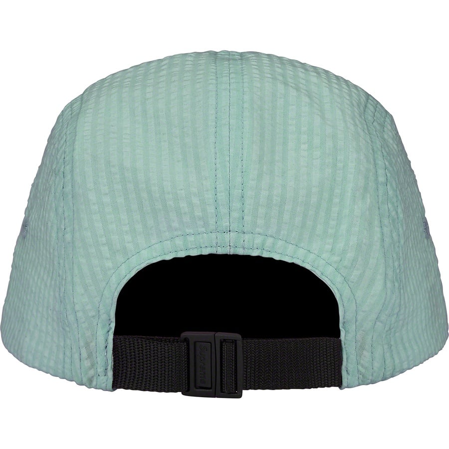 Details on Washed Seersucker Camp Cap Sage from spring summer
                                                    2022 (Price is $48)