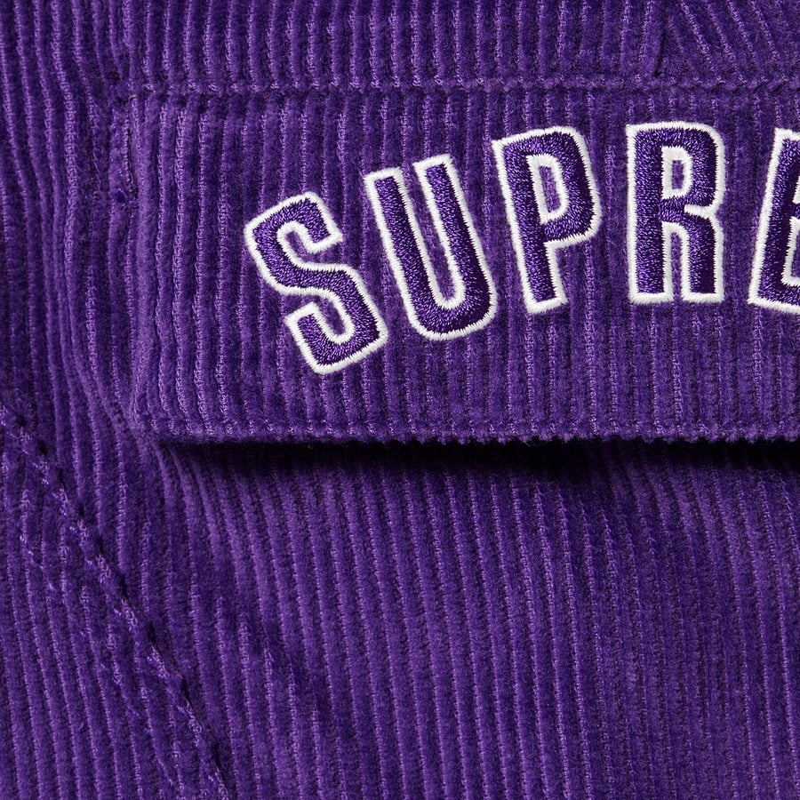 Details on Supreme Nike Arc Corduroy Cargo Pant Purple from spring summer
                                                    2022 (Price is $148)