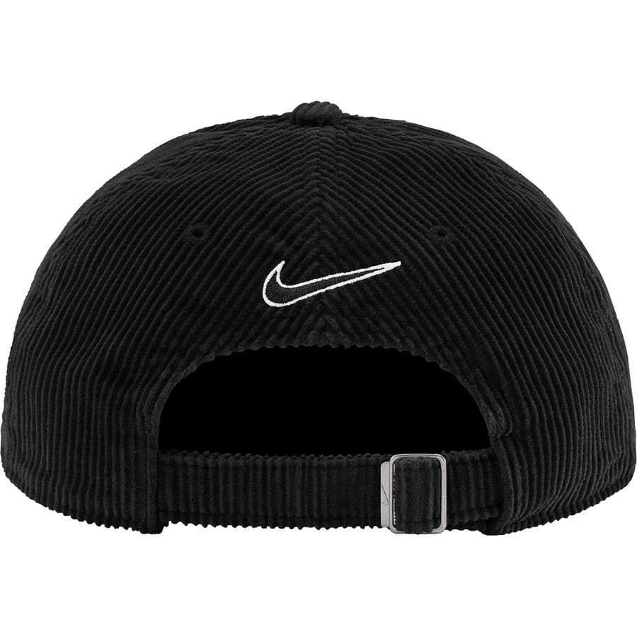 Details on Supreme Nike Arc Corduroy 6-Panel Black from spring summer
                                                    2022 (Price is $48)