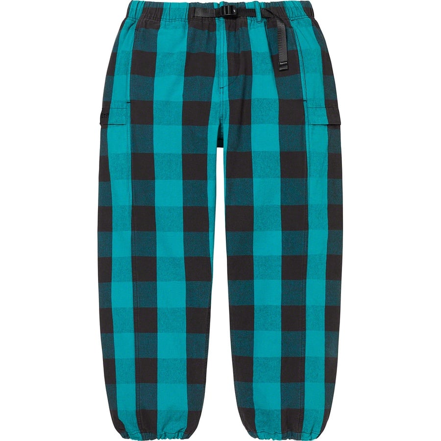 Details on Belted Trail Pant Teal Plaid from spring summer
                                                    2022 (Price is $148)