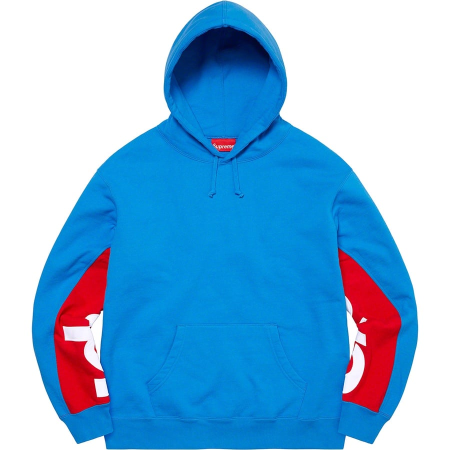 Details on Cropped Panels Hooded Sweatshirt Bright Blue from spring summer
                                                    2022 (Price is $158)